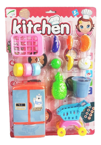 Set Cocina Infantil Niño Niña Vajilla Juguete Didáctico Chef