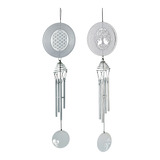 Campana De Viento Wind Chime Arbol Y Flor De La Vida 2 Pzs