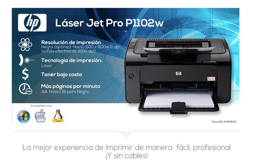 Impresora Hp Laserjet Pro P1102w Wifi Red Inmaculada