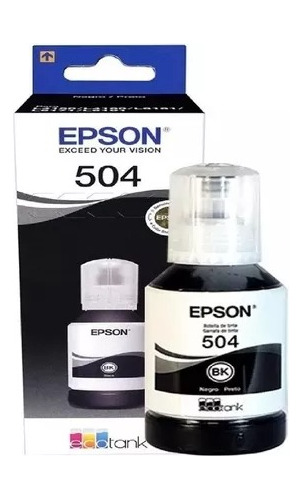  Botella Tinta Epson T504 L4150 L4160 L6161 L6171 Negra