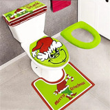 Juego De 4 Fundas Y Alfombras Grinchs Decor Para Asiento De