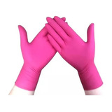 Guantes De Nitrilo Rosado Pink 100 Unidades (50 Pares)