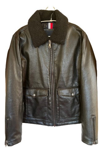 Chaqueta De Ecocuero Tommy Hilfiger, Muy Cómoda E Impermeable 