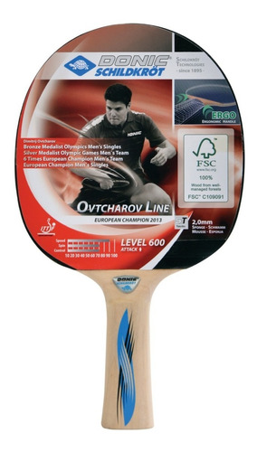 Raqueta Donic 600 De Ping Pong - Tenis De Mesa