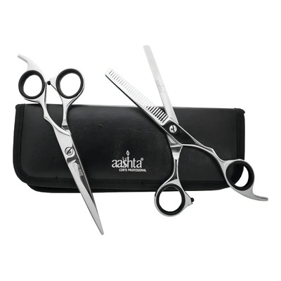 Estuche De Tijeras Para Estilista Barber Peluquero Aashta 6 Color Plateado | Envío gratis