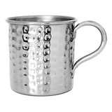 Caneca Moscow Mule Prata 350 Ml Martelada Impermeabilizada