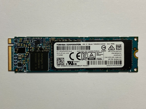 Toshiba 512gb Thnsn5512gpuk Xg4 Ssd M.2 Nvme Pcie