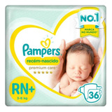 Fraldas Descartáveis Para Recém-nascidos Premium Care Rn+ Com 36 Unidades Pampers
