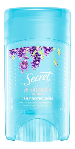 Desodorante Antitranspirante Secret Ph Balanced Lavender 45g