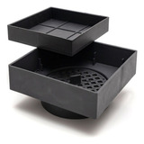 Ralo Invisível Anti Insetos Para Piso Porcelanato Box Preto