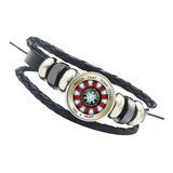 Pulsera De Cuero Ajustable Con Corazón De Tony Stark