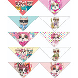 Bandanas Personalizadas Marry, Para Seu Pet. 10 Unid G