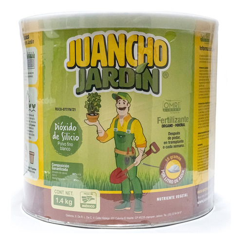 Tierra De Diatomeas (silicio Orgánico) Juancho Jardín 1.4 Kg