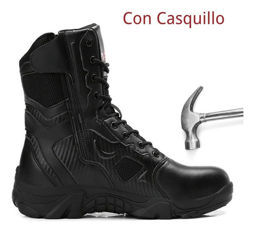 Botas Tacticas Seguridad Antiderrapante Militares, Casquillo