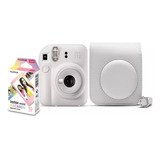 Kit Câmera Instax Mini 12 Com Pack 10 Fotos E Bolsa Branco