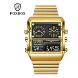 Reloj Luminoso Con Cronógrafo Foxbox Para Hombre, Resistente