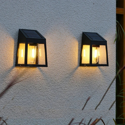 Lámpara Solar Para Jardín Exterior, Lámpara De Pared Con Luz