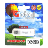 Memoria Usb Pendrive Global 16 Gb Usb 2.0 Flash Blanco X10