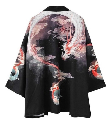 Abrigo De Kimono Japonés For Hombre Yukata Vintage Cardigan