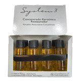 System-3 Caja De Ampollas 12x10ml Keratinico Color De Cabello Fragancia Del Tratamiento Natural