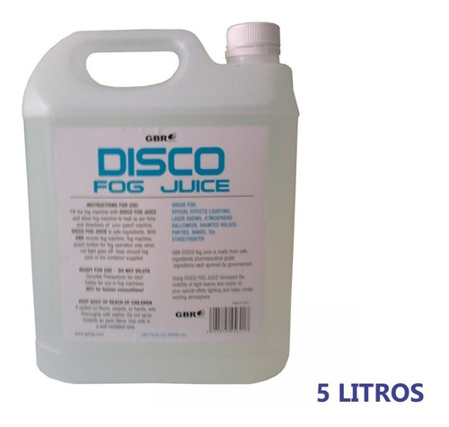 Liquido Para Maquina De Humo 5lmarca Disco 100% Garantizado