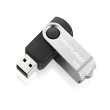 Pen Drives 8gb Multilaser Preto E Prateado