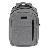 Mochila American Tourister New Highway 3at Color Gris Diseño De La Tela Liso