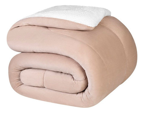 Cobertor Casal Dupla Face Pele Carneiro 2,20m X 2,40 Edredom