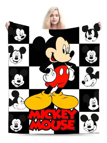 Cobija Mickey Mouse 160cm X 180cm Con Posterior Ovejero