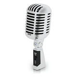 Microfono Retro Pyle Color Plata Color Silver