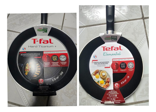 T-fal Sarten Hard Titanium Doble Titanium 30cm + Elemental