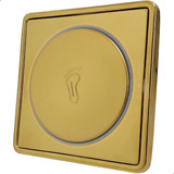 Porta Grelha Dourado Inox 304 E Ralo Click 10x10 Tampa Ralo