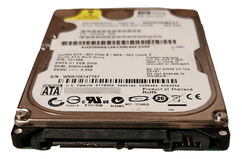 Disco Duro 320gb Western Digital Wd Scorpio (wd3200bevt) 