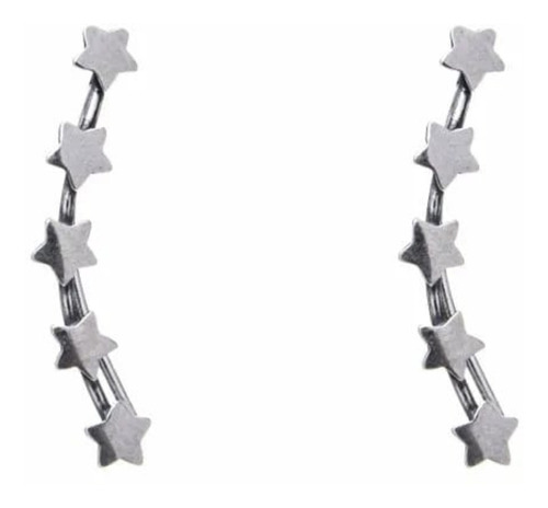 Brinco Ear Cuff Estrelinhas De Prata 925 Legítima C Garantia