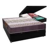 Cama Box Casal Sankonfort Com Baú Orthopedic 18cm - Preto 