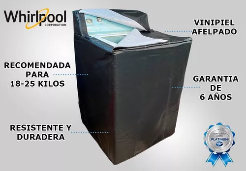 Funda Para Lavadora Apertura Super Vinipiel 22kg Whirlpool