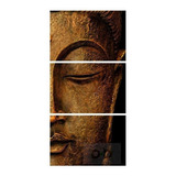 Quadro Decorativo Vertical Estátua Buda Madeira 3mm