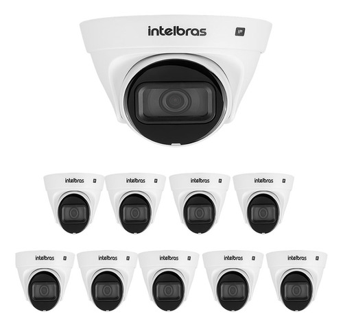 Kit 10 Câmera Ip 2 Megapixels 2.8mm 30m Vlp 1230 D Intelbras