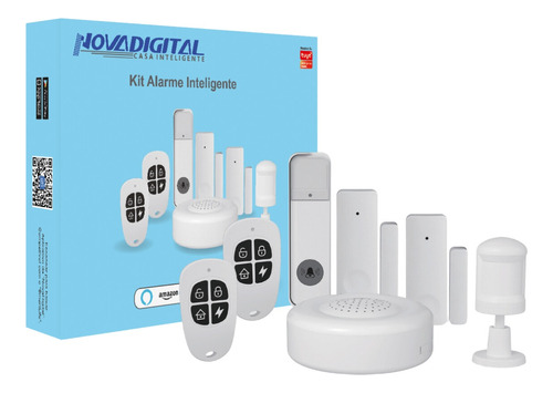 Kit Alarme Residencial Inteligente Segurança Wifi Alexa 