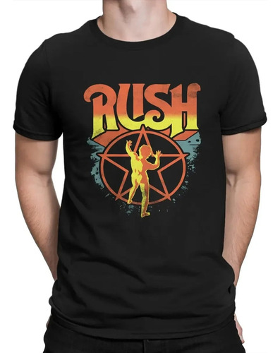 A Camiseta Con Estampado Gráfico De La Banda De Rock Rush