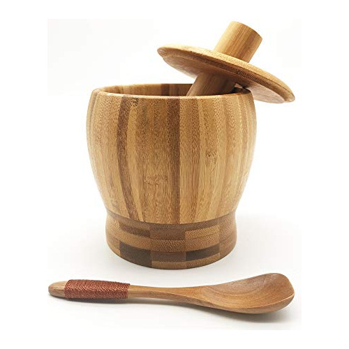 Juego De   Y Mano De Madera Tapa Y Cuchara