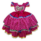 Vestido Festa Junina Caipira Infantil Meninas Juvenil Xadrez