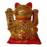 Maneki-neko Gato De La Suerte Llama Clientes Mueve La Patita