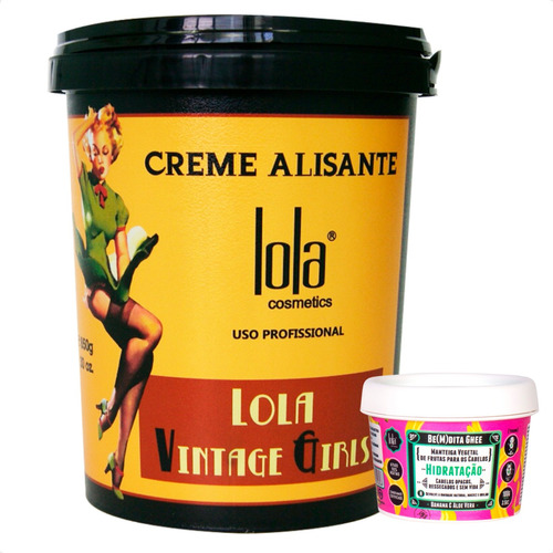Creme Alisante Vintage 850g Lola Cosmetics + Brinde