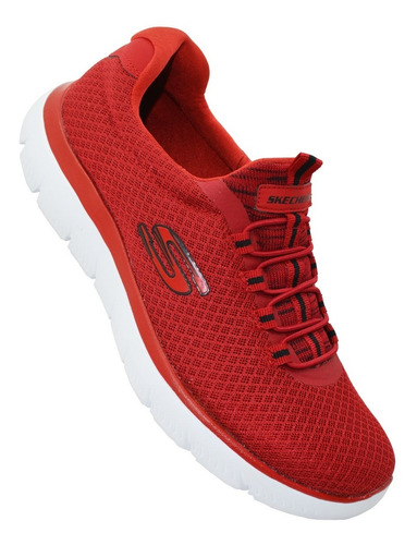 Tenis Skechers 52811/red Rojo Summits Memory Foam Caballero