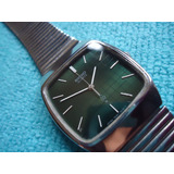Seiko Green Reloj Vintage Retro Para Mujer Acero Japan