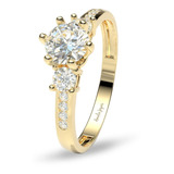 Anillo De Compromiso Nice Amelie Joyas Oro 14k 