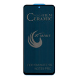Película Cerâmica Fosca Privacidade Para Redmi Note 9s/9 Pro