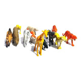 Brinquedo Kit Com 12 Mini Animais Da Selva