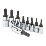 Llaves / Dados De Vaso Torx De 1/4 PuLG. Y 3/8 PuLG., 9 Pzs